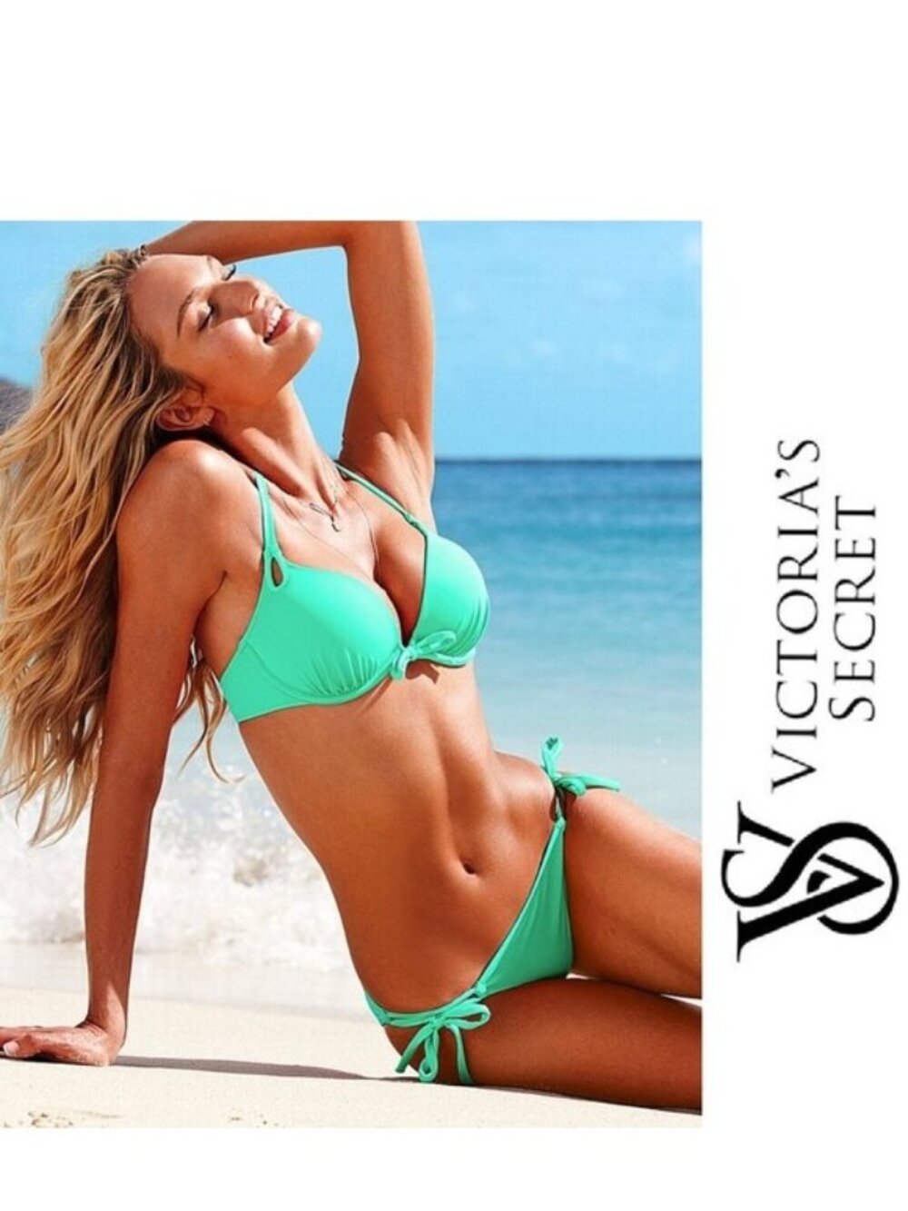 Victoria's Secret | Seafoam Side Tie Bikini Bottoms | Size Medium